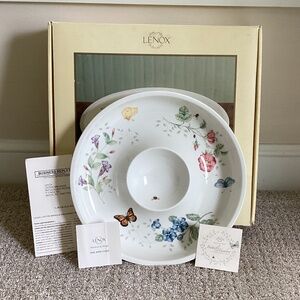 Lenox Butterfly Meadow Chip and Dip NIB